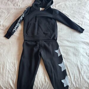Rowdy Sprout Black and Gray Kids Matching Set